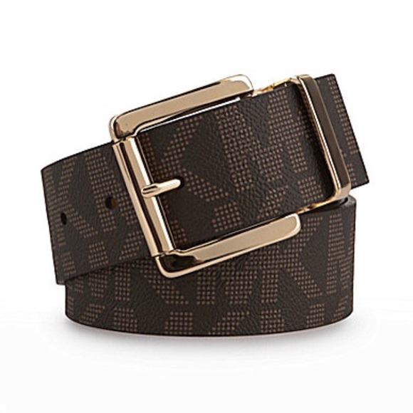 Michael Kors Reversible MK Logo Belt - Picture 1 of 8